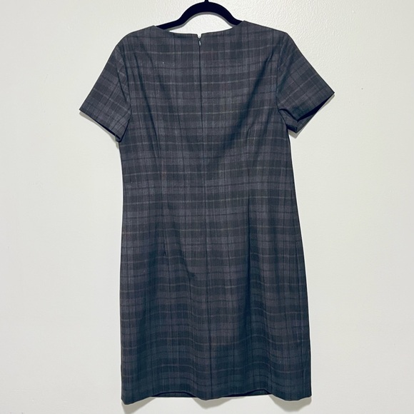Theory Gray Plaid Shift Dress - Picture 3 of 3
